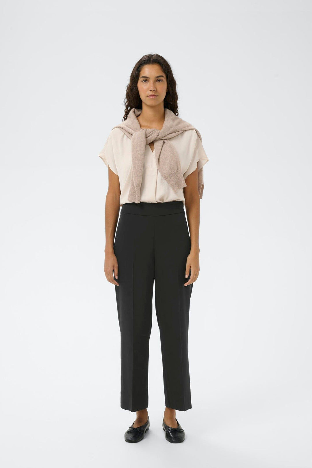Pantalon droit taille haute Zhen