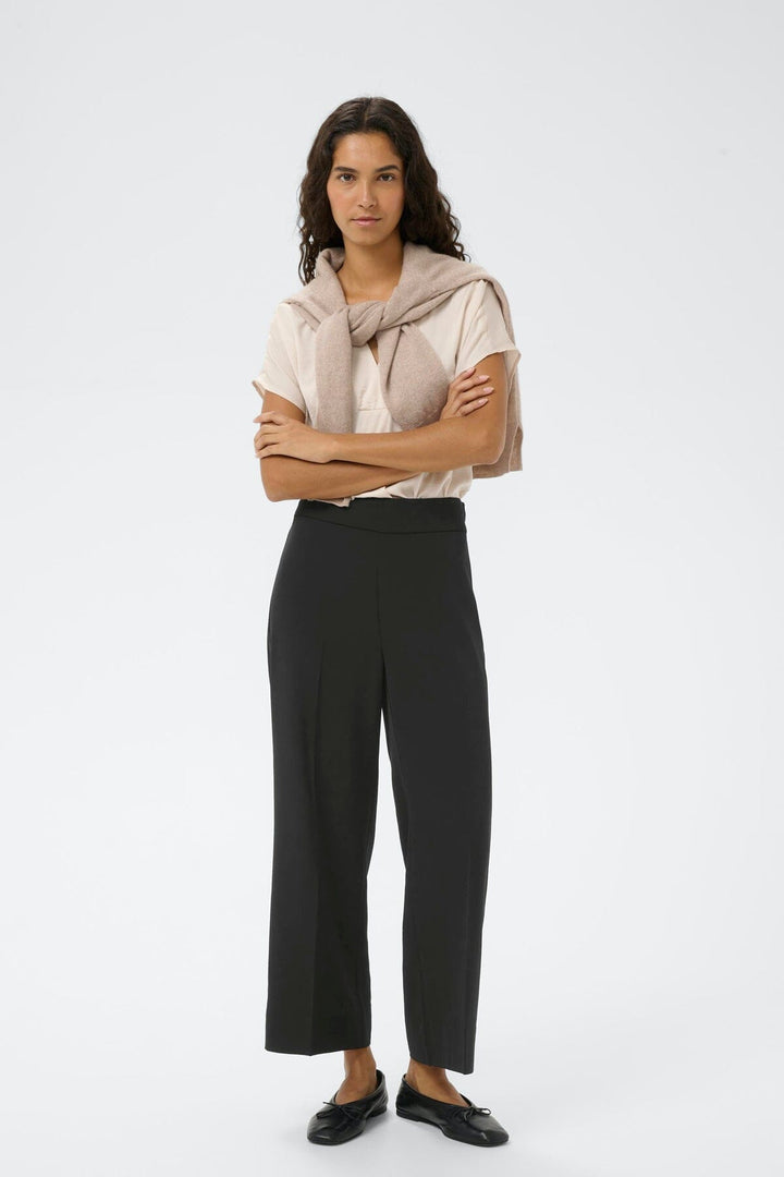 Pantalon droit taille haute Zhen