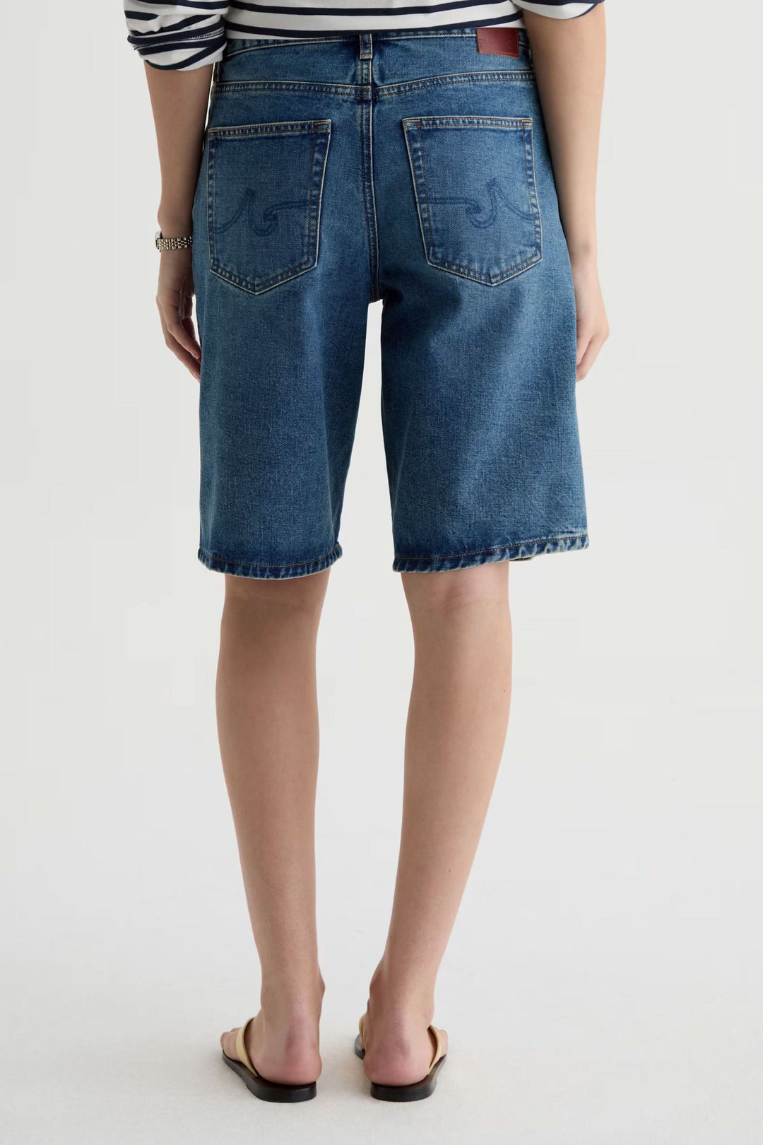 Thalia Denim Bermuda Shorts in Fit Casual Style