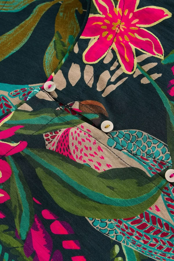 Matilda Flowy Camisole with Tropical Print
