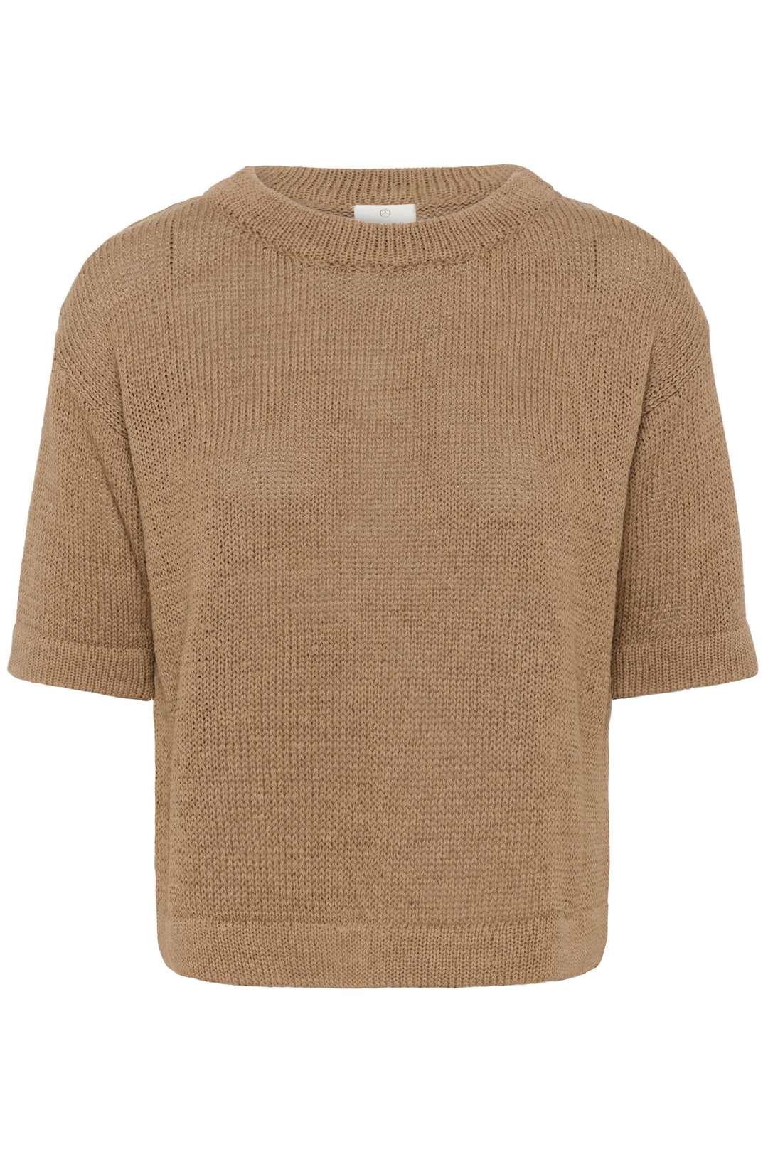 Chandail Sevita en maille légère, coupe droite, manches courtes, pour un style décontracté et moderne.