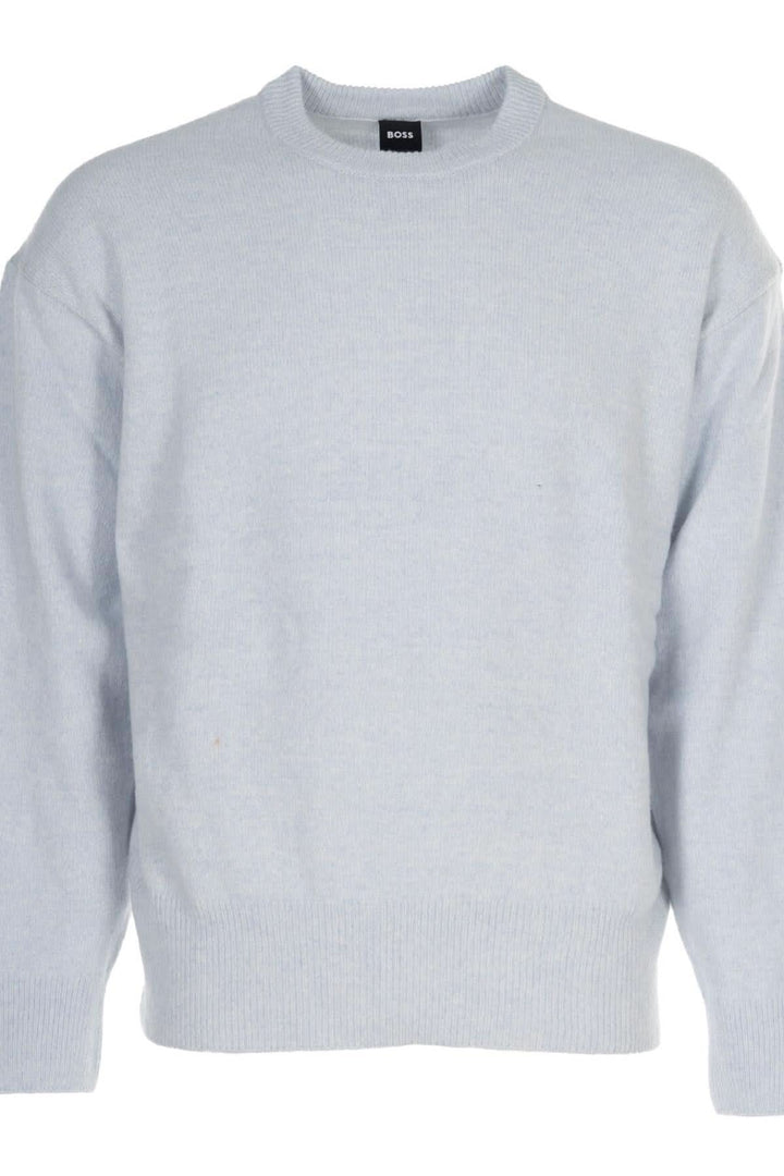 Chandail en laine vierge coupe "oversize" BOSS, doux et thermorégulateur, avec finitions côtelées, certifié sans mulesing.