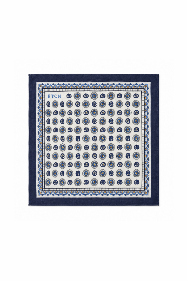 Foulard de poche à motif médaillons et cachemire