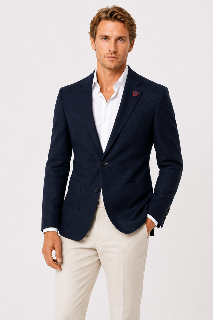Veston texturé extensible