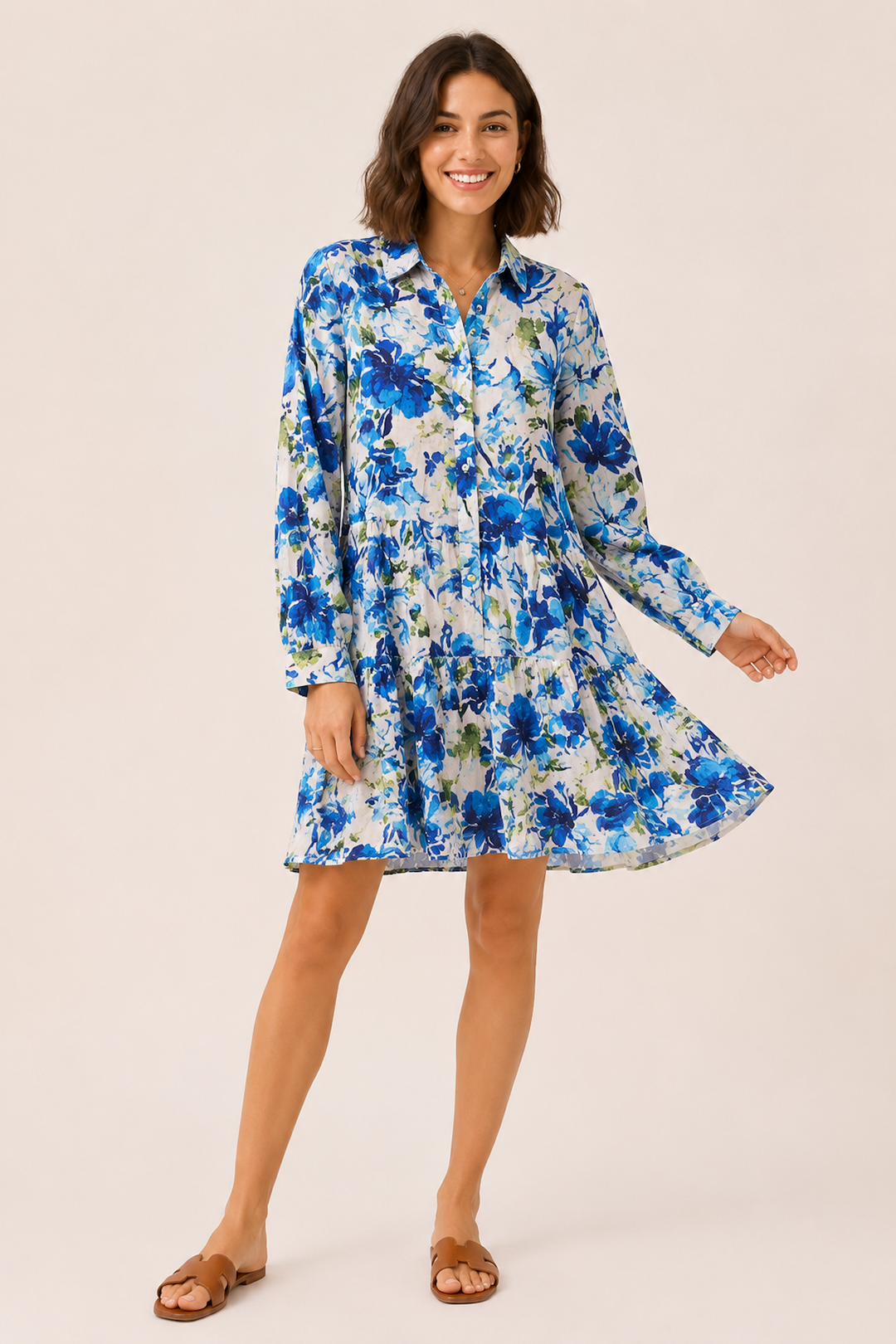 Robe fluide imprimée abstraite