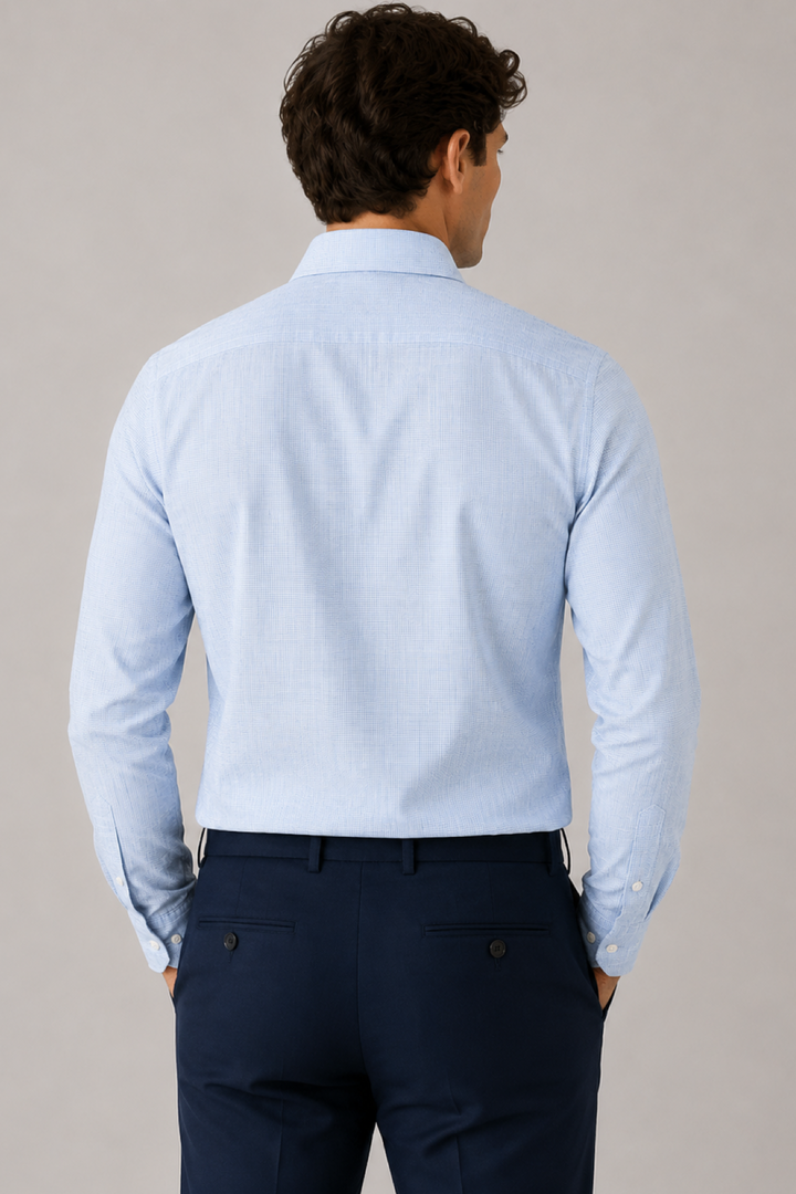 Long-sleeve linen shirt