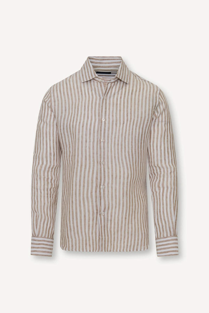 Bengal-striped linen shirt