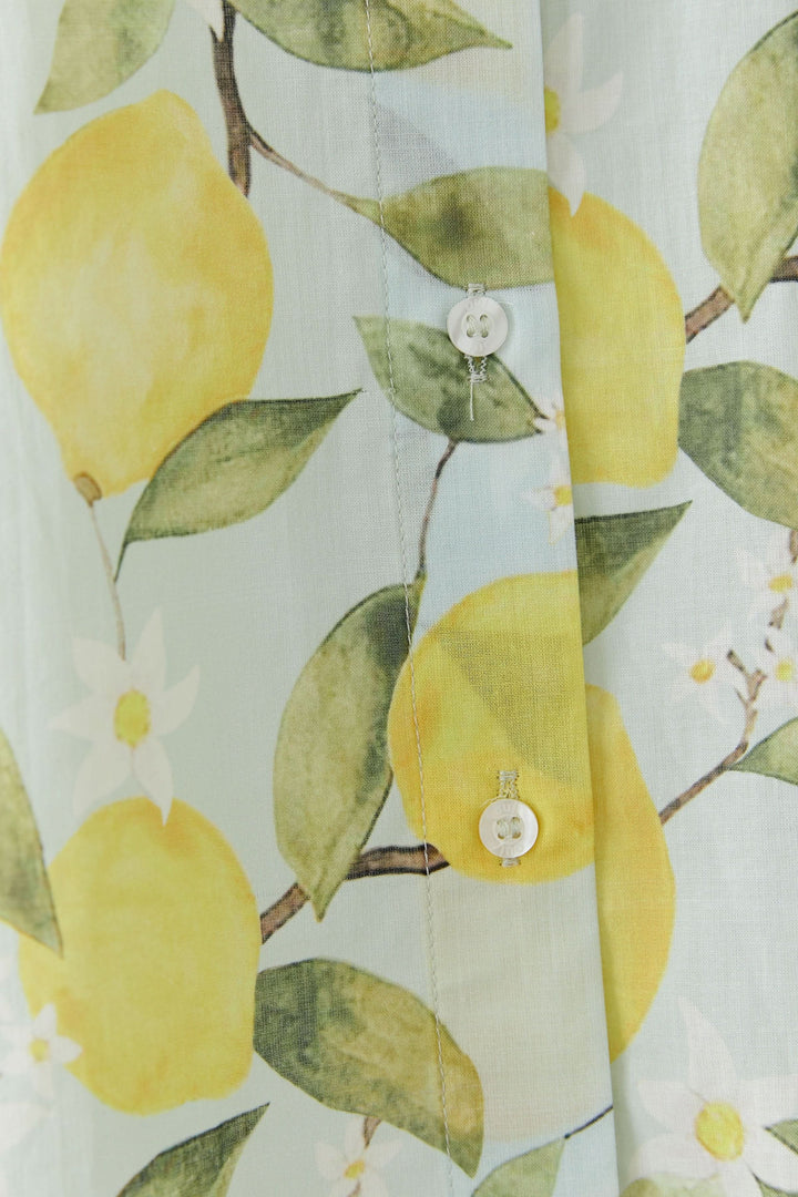 Flowy shirt with lemon print
