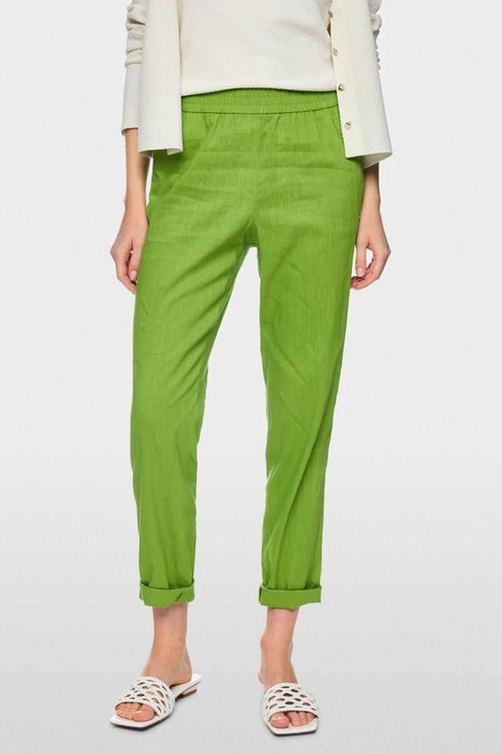 Pantalon léger à enfiler RHODOS en lin vert pour l&