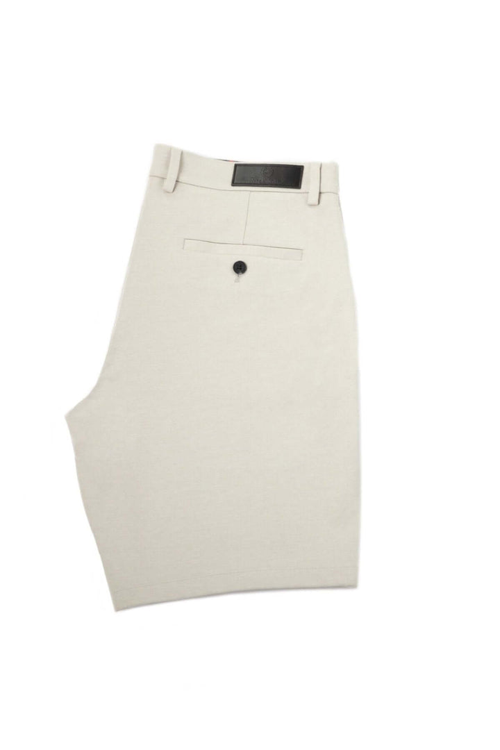 Shorts Giacomo en beige, design minimaliste avec poches latérales et arrière, confort supérieur pour l&