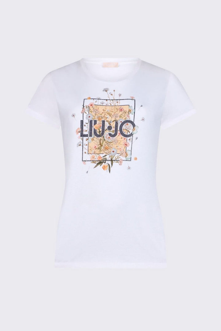T-shirt à manches courtes avec imprimé graphique moderne et féminin, confortable et doux, idéal pour un look décontracté quotidien.