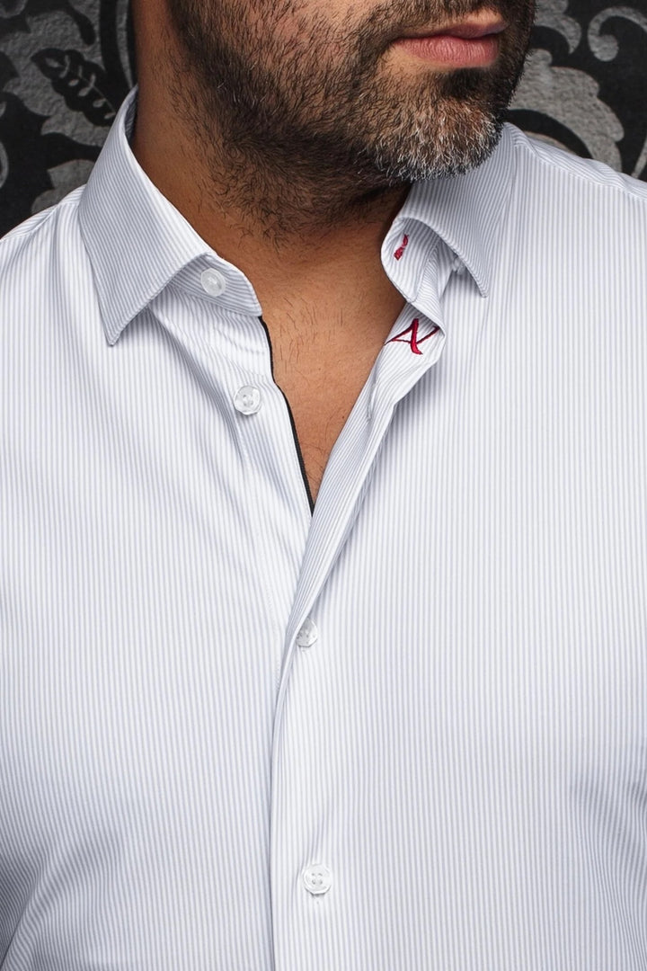 Chemise habillée texturée à manches longues