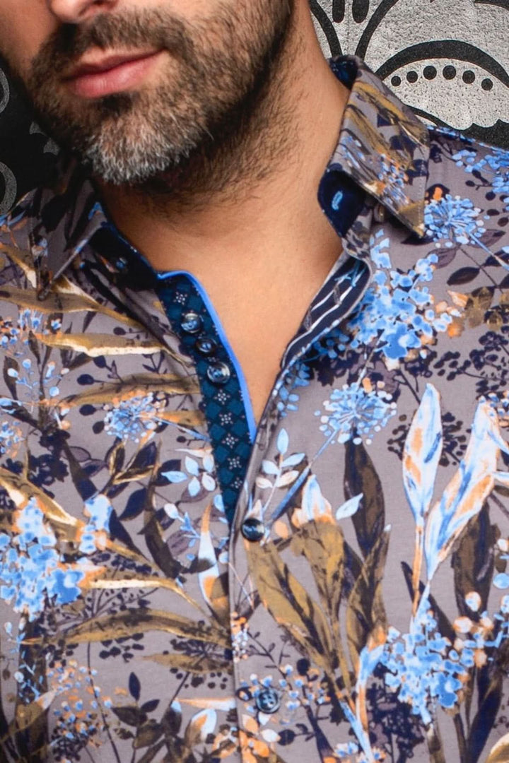 Dereveaux Sport Shirt with Botanical Print