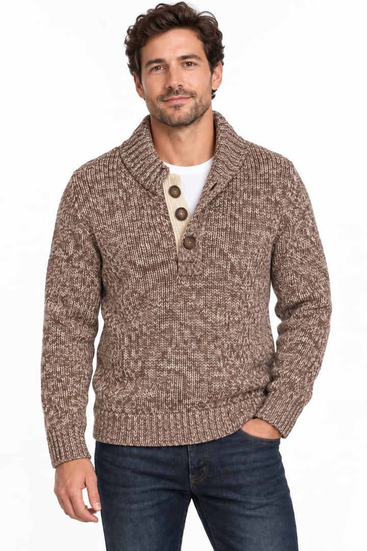 Cardigan à boutons en laine italienne pour homme Gran sasso