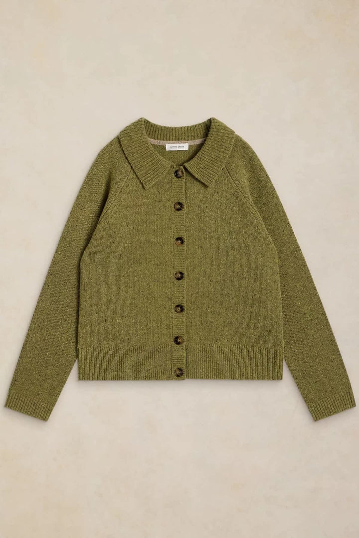 Cardigan en tricot à col chemise pour femme White Stuff