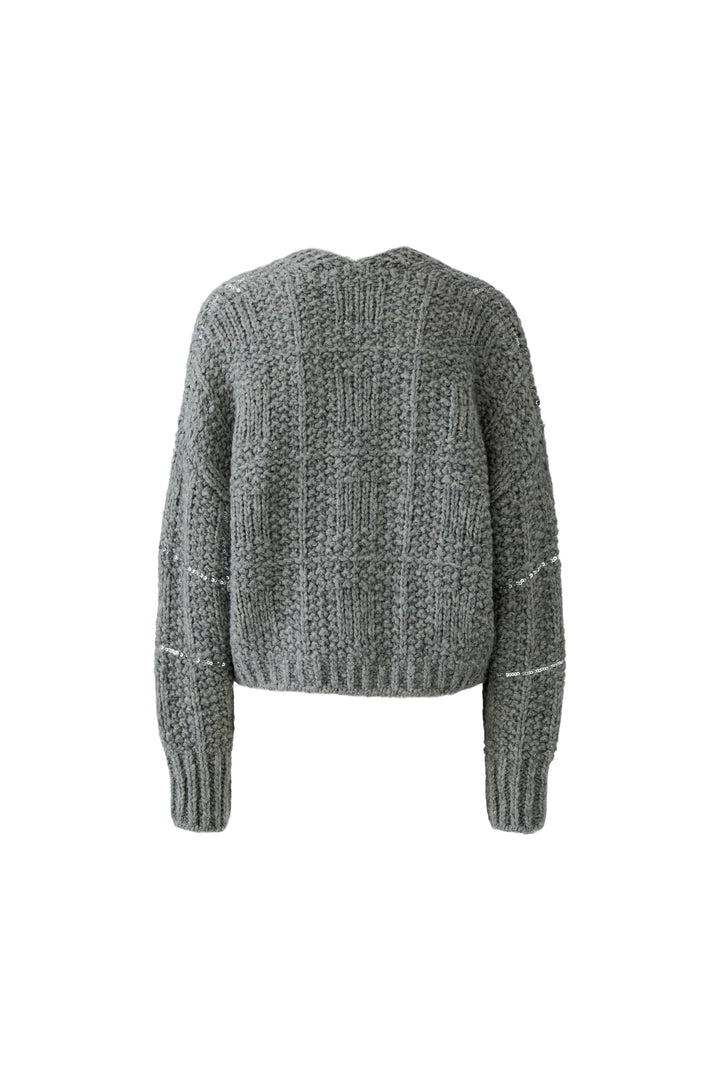 Cardigan en tricot à sequins pour femme Oui