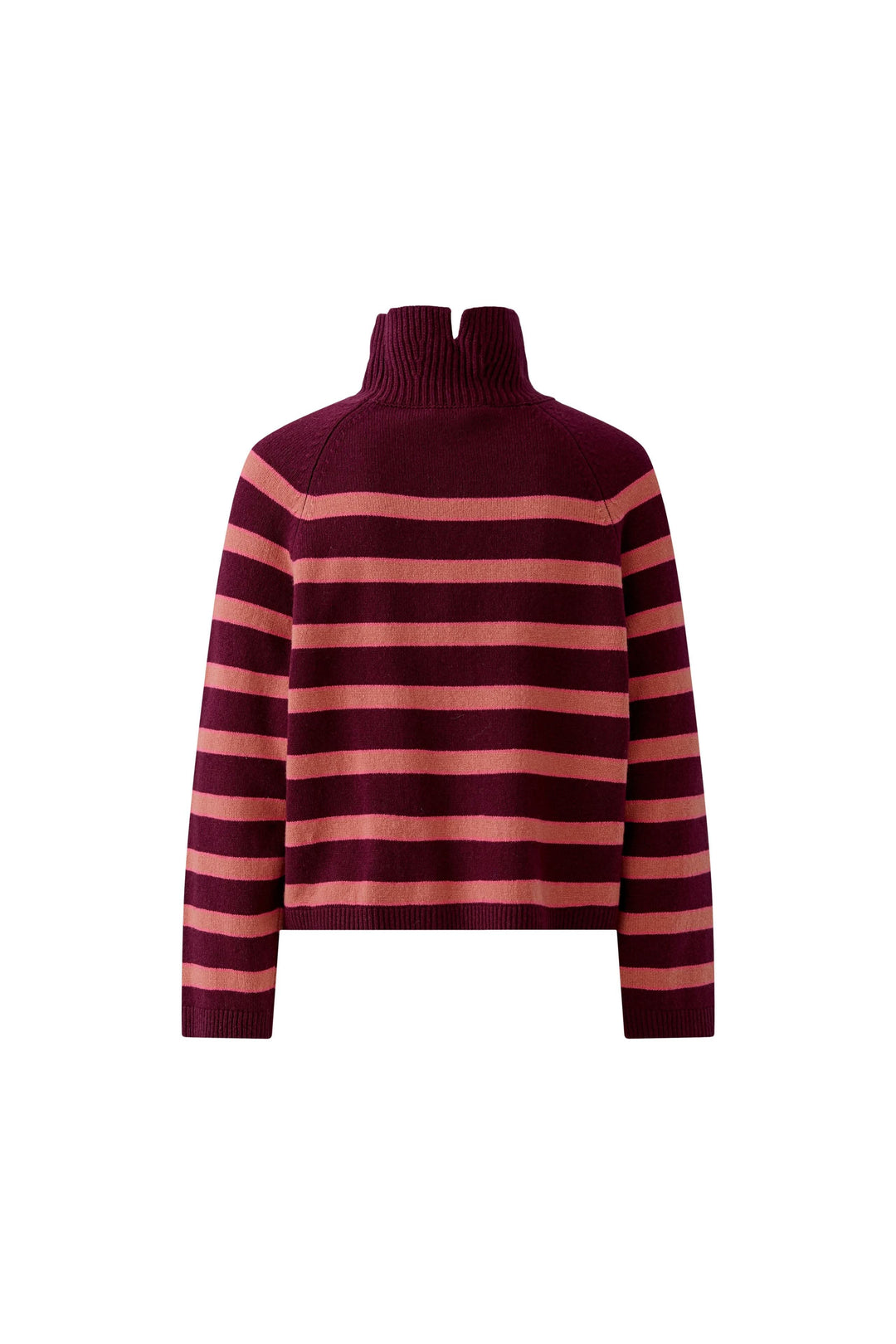 Oui striped turtleneck sweater for women, front view