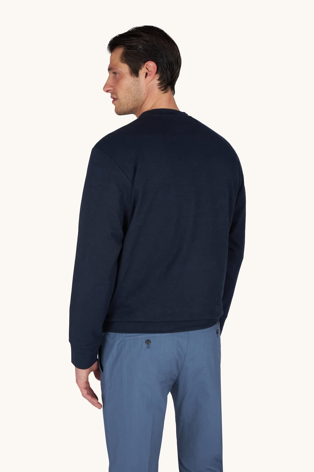 Front view of the Paul and Shark men's gray tone-on-tone logo sweater - Valérie Simon