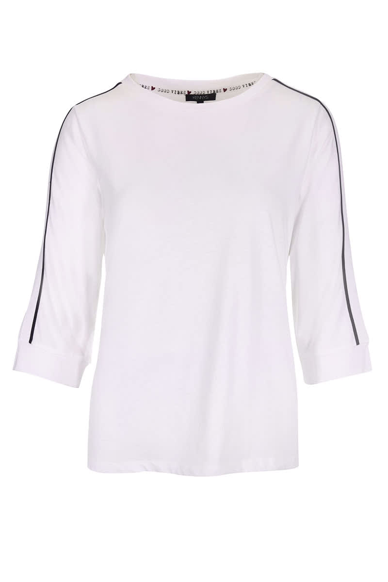 Chandail à manches trois-quarts avec bandes contrastantes pour femme kennys
