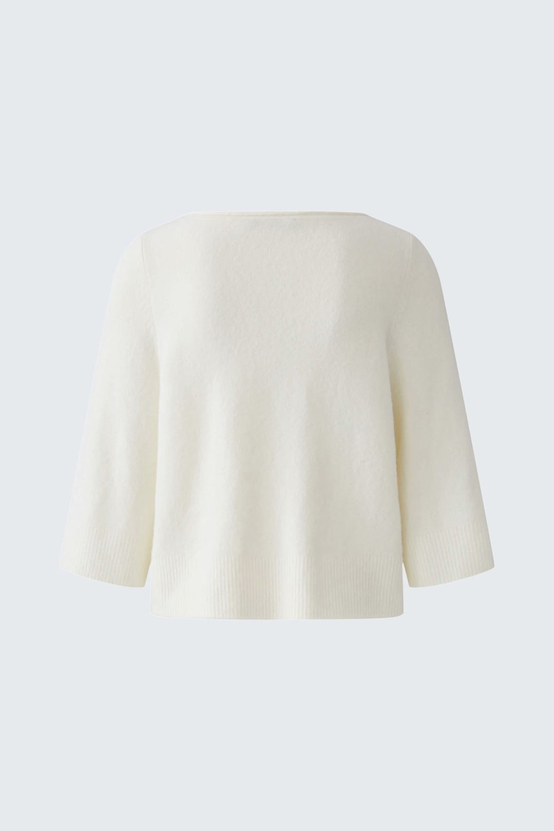 Front view of women’s red three-quarter sleeve sweater Oui - Valérie Simon
