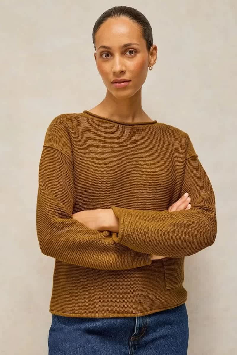 Chandail en tricot texturé avec poche pour femme White Stuff