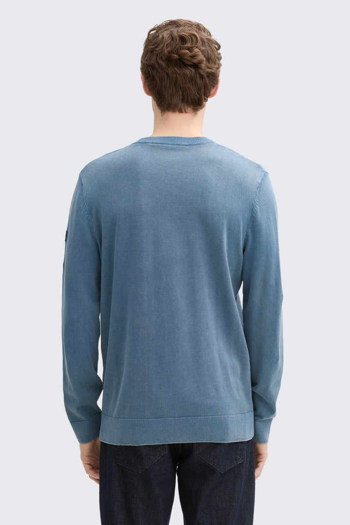 Front view of a lightweight blue Tom Tailor men&