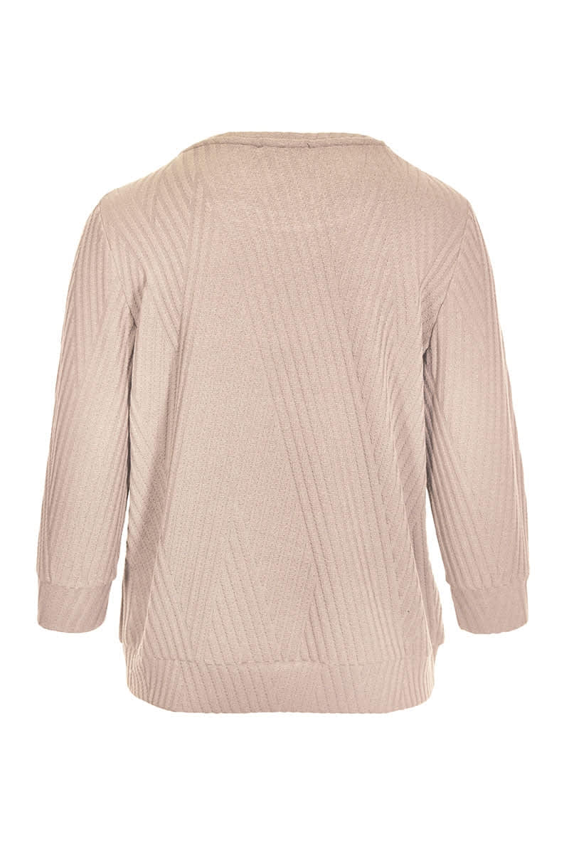 Chandail texturé à manches trois-quarts pour femme kennys