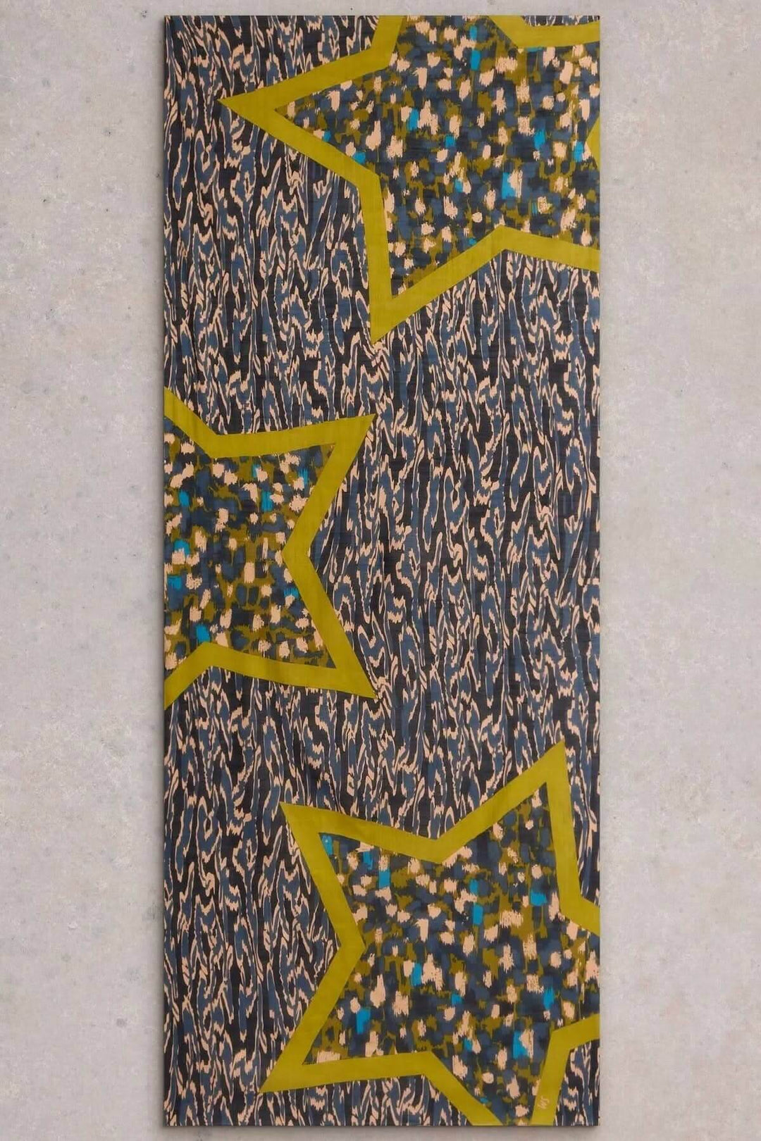 Écharpe légère en coton et viscose, motifs d&