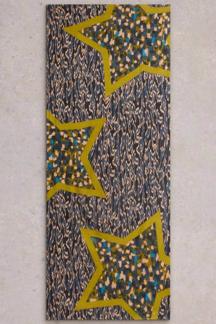Écharpe légère en coton et viscose, motifs d&