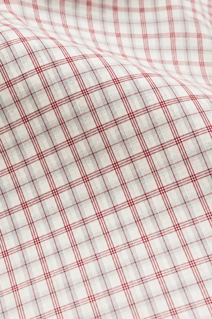 Vue de face chemise micro-carreaux Paul and Shark homme bleu - Valérie Simon