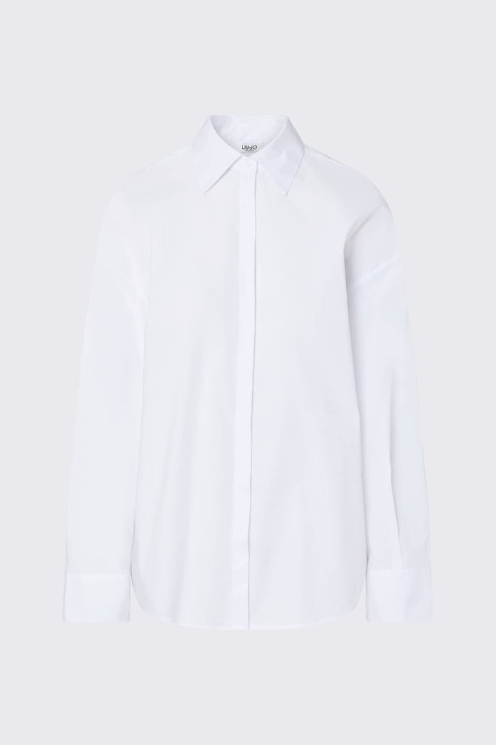 Chemise ample à ouverture boutonnée au dos vue de dos pour femme liujo