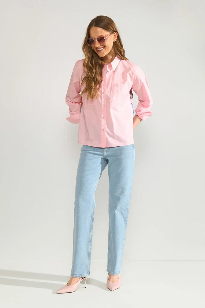 Chemise à imprimé floral au dos vue de dos pour femme Numph