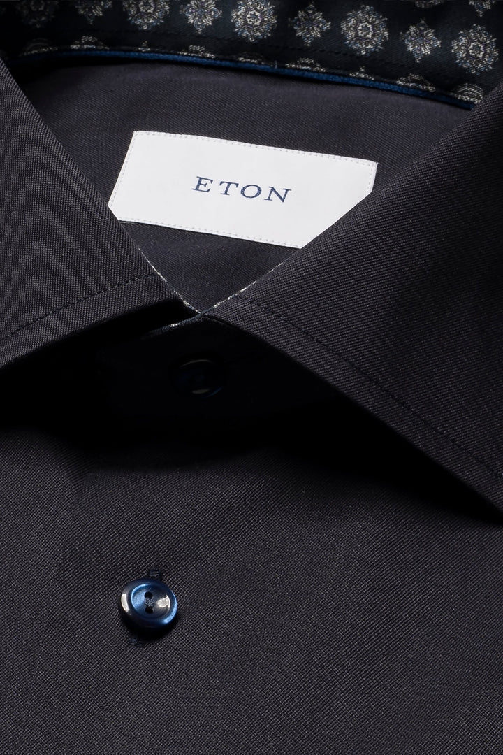 Vue de face chemise habillée Eton pour homme blanche avec col rigide - Valérie Simon
