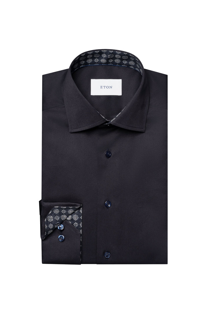 Vue frontale chemise Eton habillée extensible pour homme blanche - Valérie Simon
