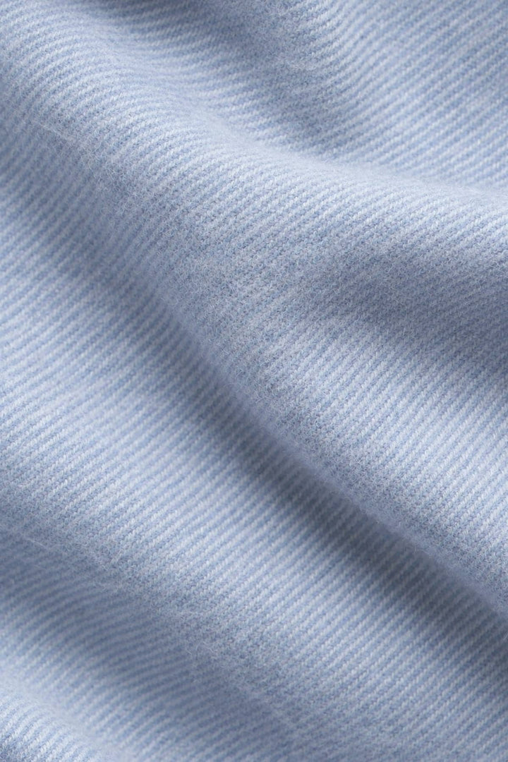 Chemise en flanelle à col italien vue de face pour homme Eton