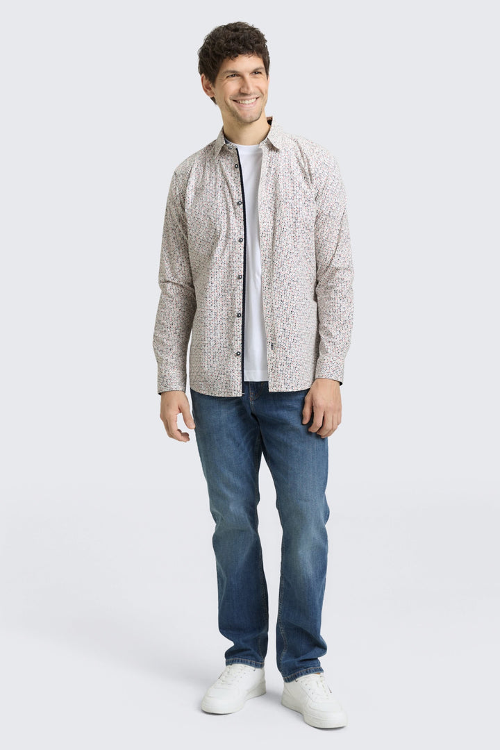Front view of a blue and white Tom Tailor men&