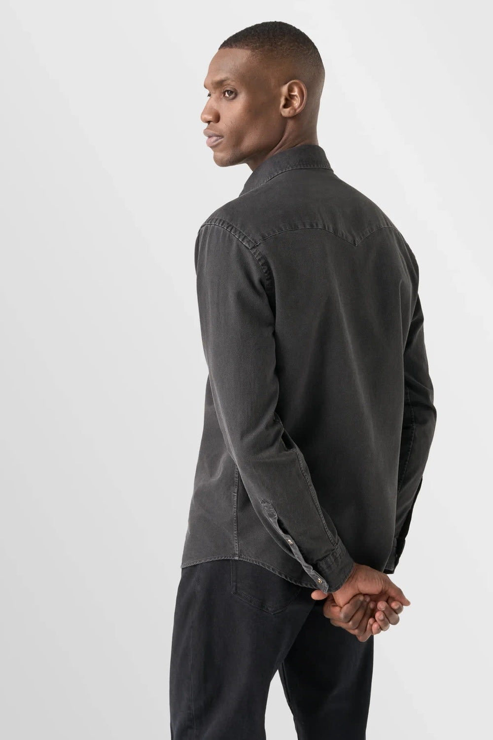 Chemise sport western vue de face pour homme Eton