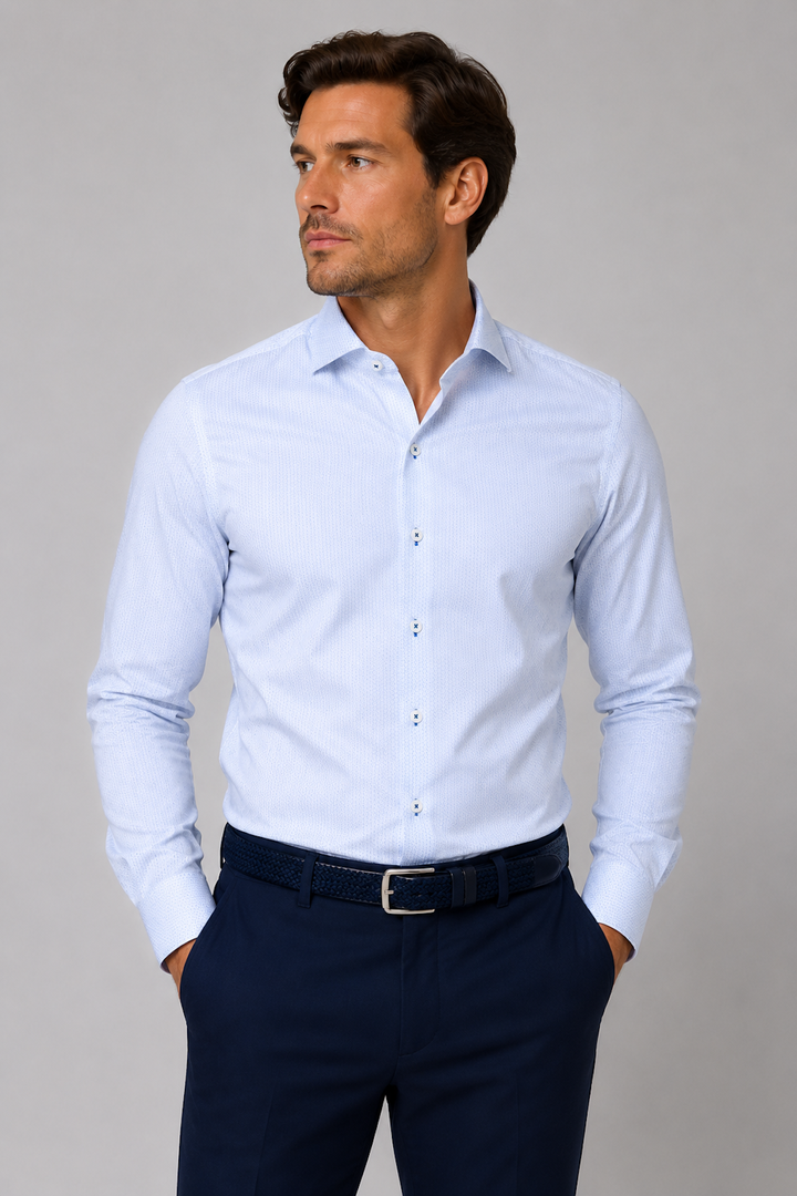 Micro-textured dress shirt