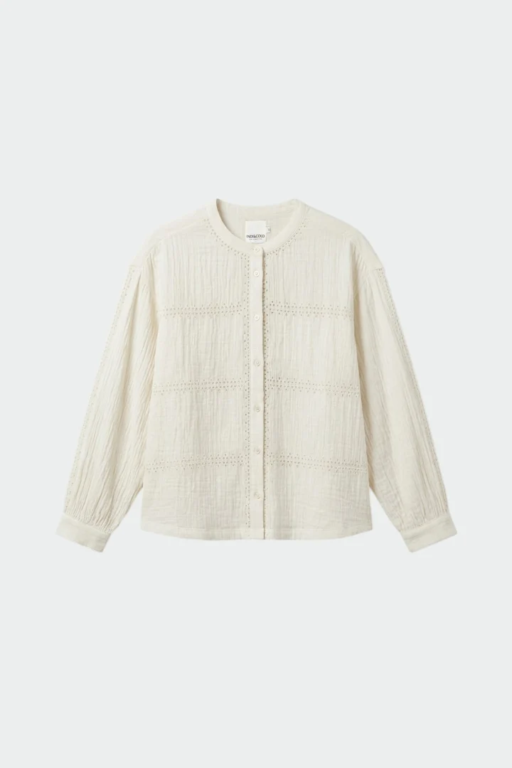 Blouse ajourée à manches longues