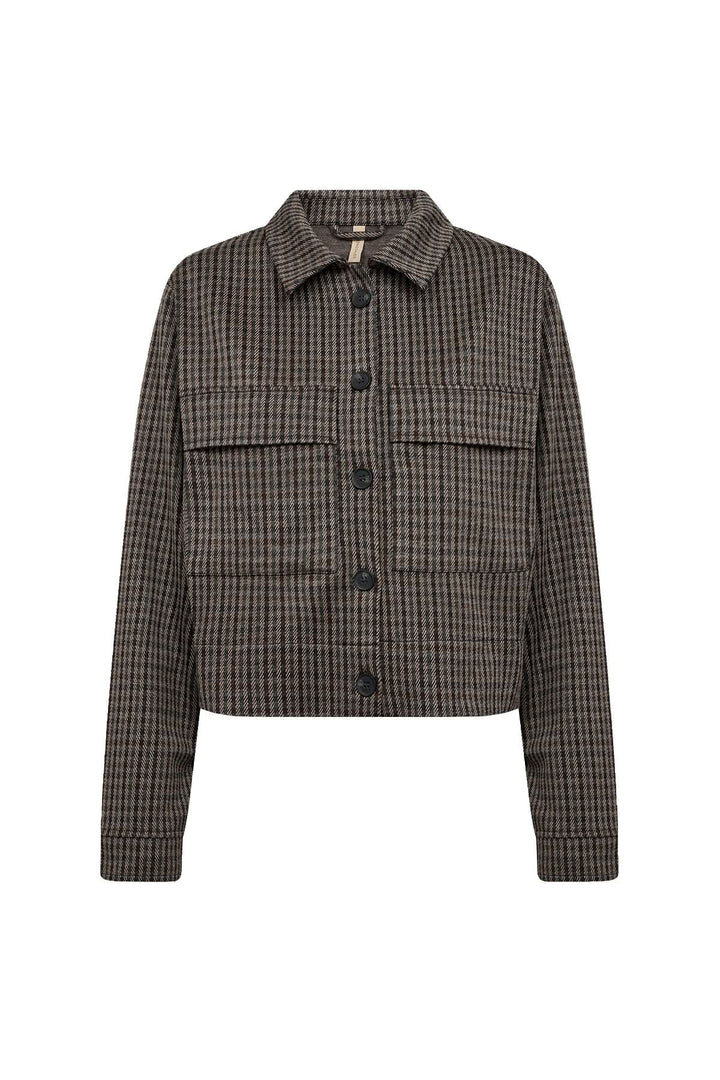 Hekla short plaid blazer with patch pockets 