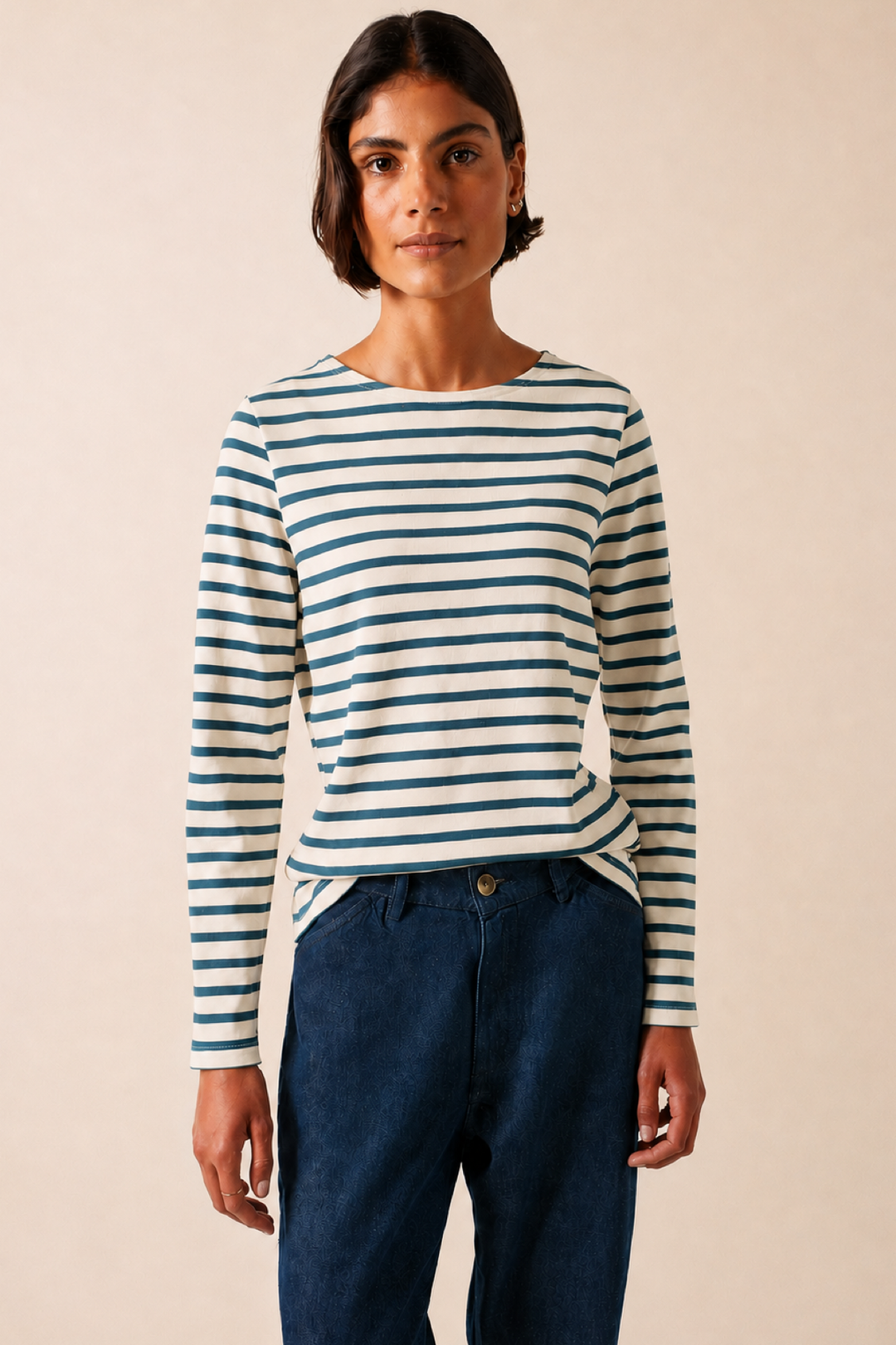 MERIDAME II long-sleeved striped sweater 