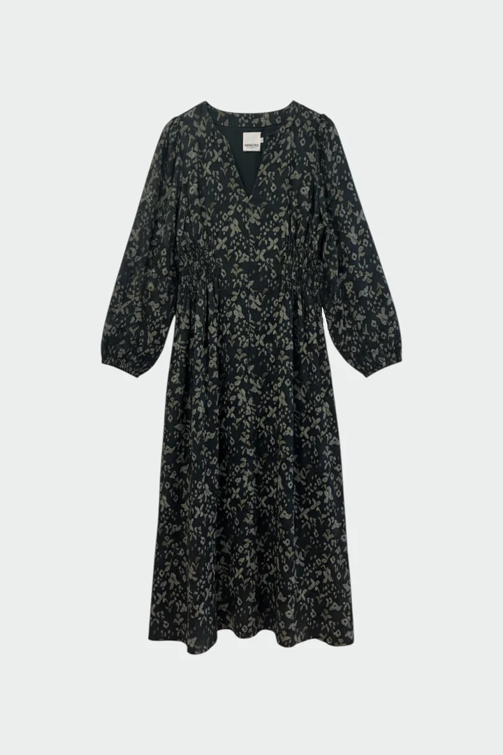 Robe longue à imprimé floral