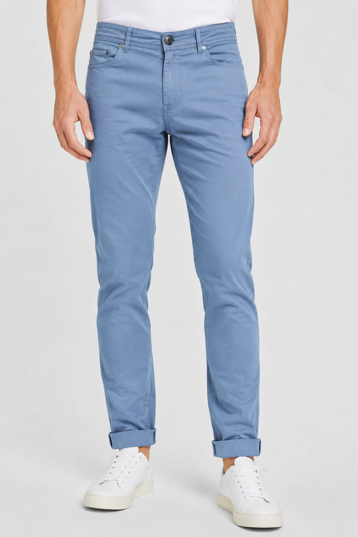 Vue de dos jean Rehash pour homme gris avec coutures contrastées - Valérie Simon
