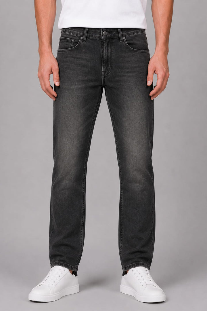 Vue de dos jean coupe droite Black Bull pour homme bleu avec coutures apparentes - Valérie Simon
