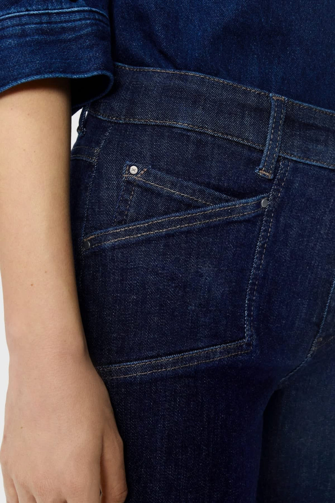 Jean Dream Culotte bleu coupe culotte vue de face pour femme Mac Jeans