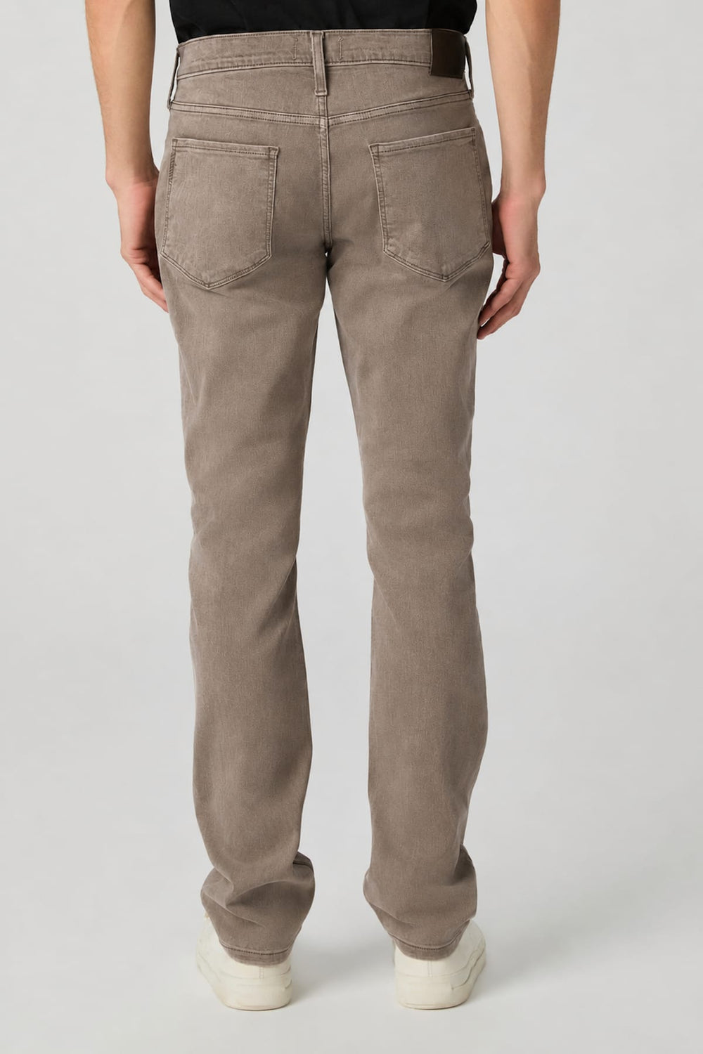 Side view of the Lennox Paige men's gray jeans with seam details - Valérie Simon
