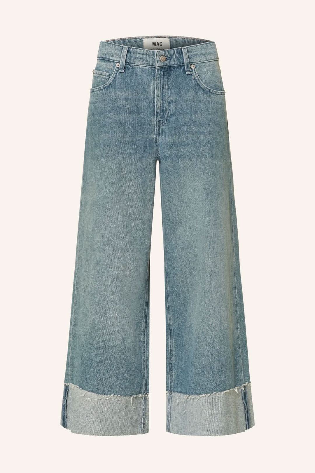 Jean Nevada très large à revers effiloché pour femme Mac Jeans