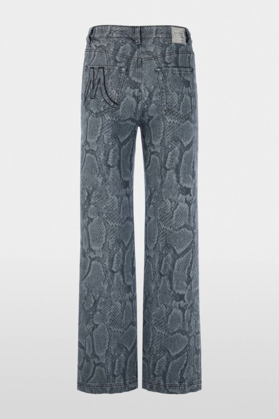 Vue de face jean Marc Cain pour femme blanc avec taille haute et coutures contrastées - Valérie Simon