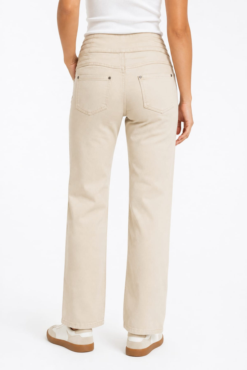 Women's straight-leg Size jeans with double button, Coco y Club