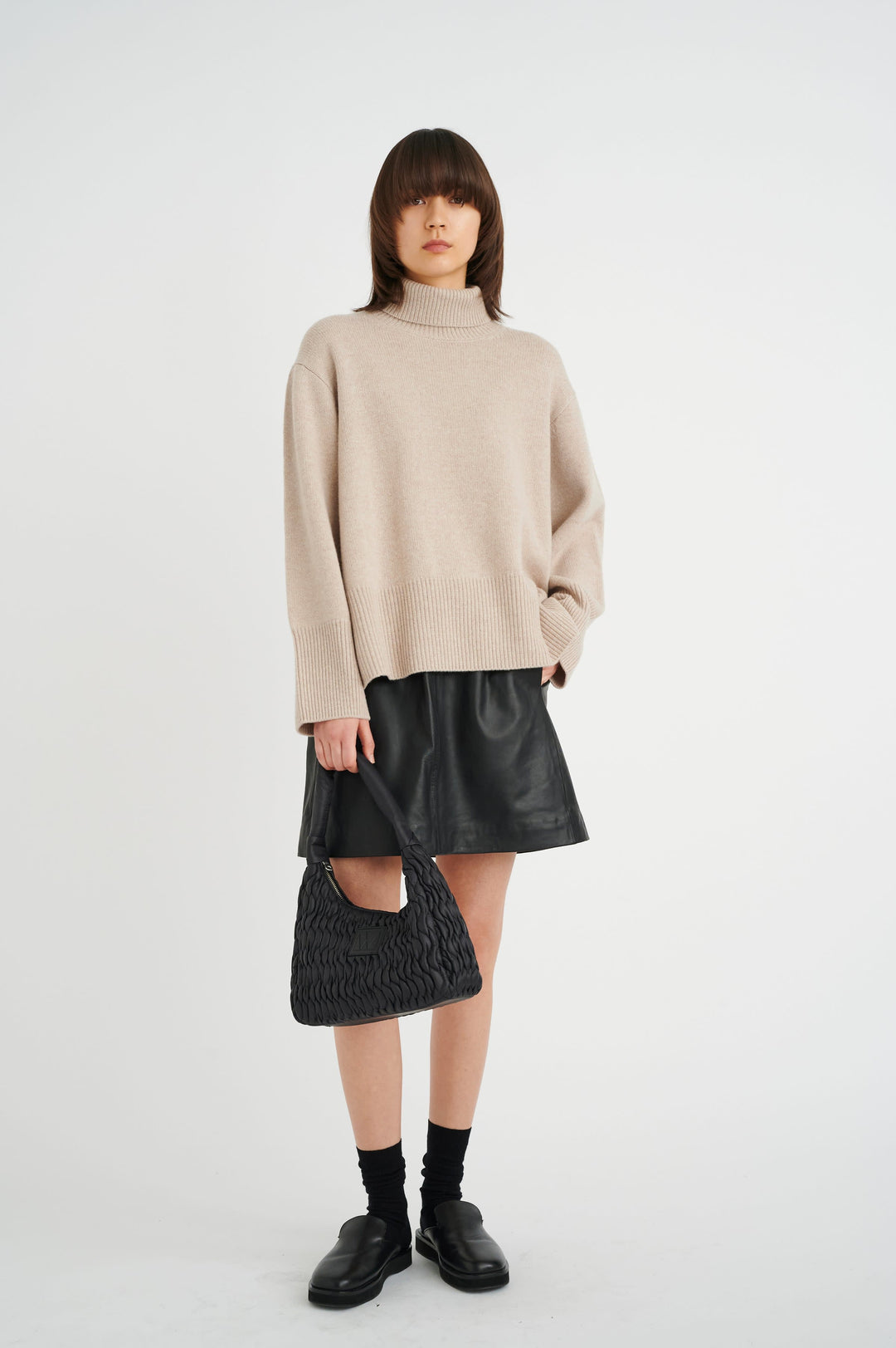 Jupe courte en cuir pour femme Inwear